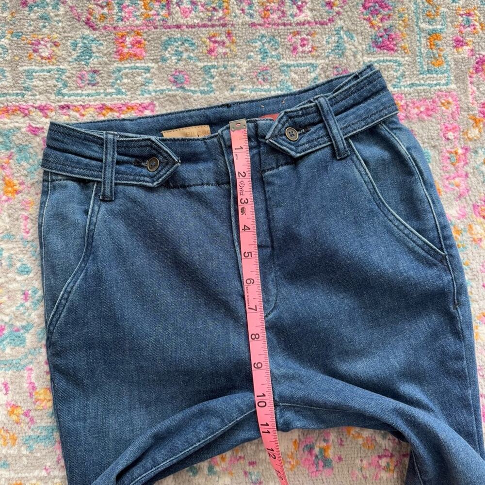 Pilcro Anthropologie Polished Mid Rise Blue Dark Wash Full Length Bootcut Jeans - Picture 13 of 15